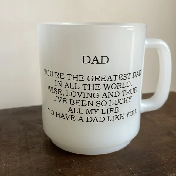•| glasbake dad milk glass mug - Picture 2 of 4